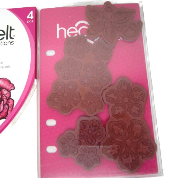 Heartfelt Creations Classic Rose Floral Cling Stamps 4 Pcs Spring Summer - Picture 3 of 3
